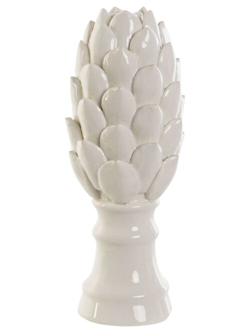 Decorazione Ananas Bianco in Ceramica h26 cm