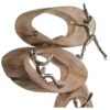 Figura In 5 Anelli In Legno Naturale Di Mango Con Figure In Alluminio