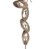 Figura In 5 Anelli In Legno Naturale Di Mango Con Figure In Alluminio
