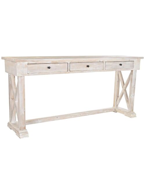 Consolle in Legno di Pino Riciclato Invecchiato