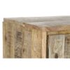 Buffet In Legno Di Mango Con 3 Ante Piedi In Acciaio Nero