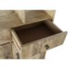 Libreria In Legno Naturale Di Mango Con 2 Cassetti 2 Ante