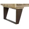 Libreria In Legno Naturale Di Mango Con 2 Cassetti 2 Ante