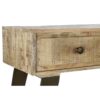 Consolle In Legno Di Mango Su Struttura In Acciaio Nero Con 3 Cassetti
