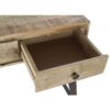 Consolle In Legno Di Mango Su Struttura In Acciaio Nero Con 3 Cassetti