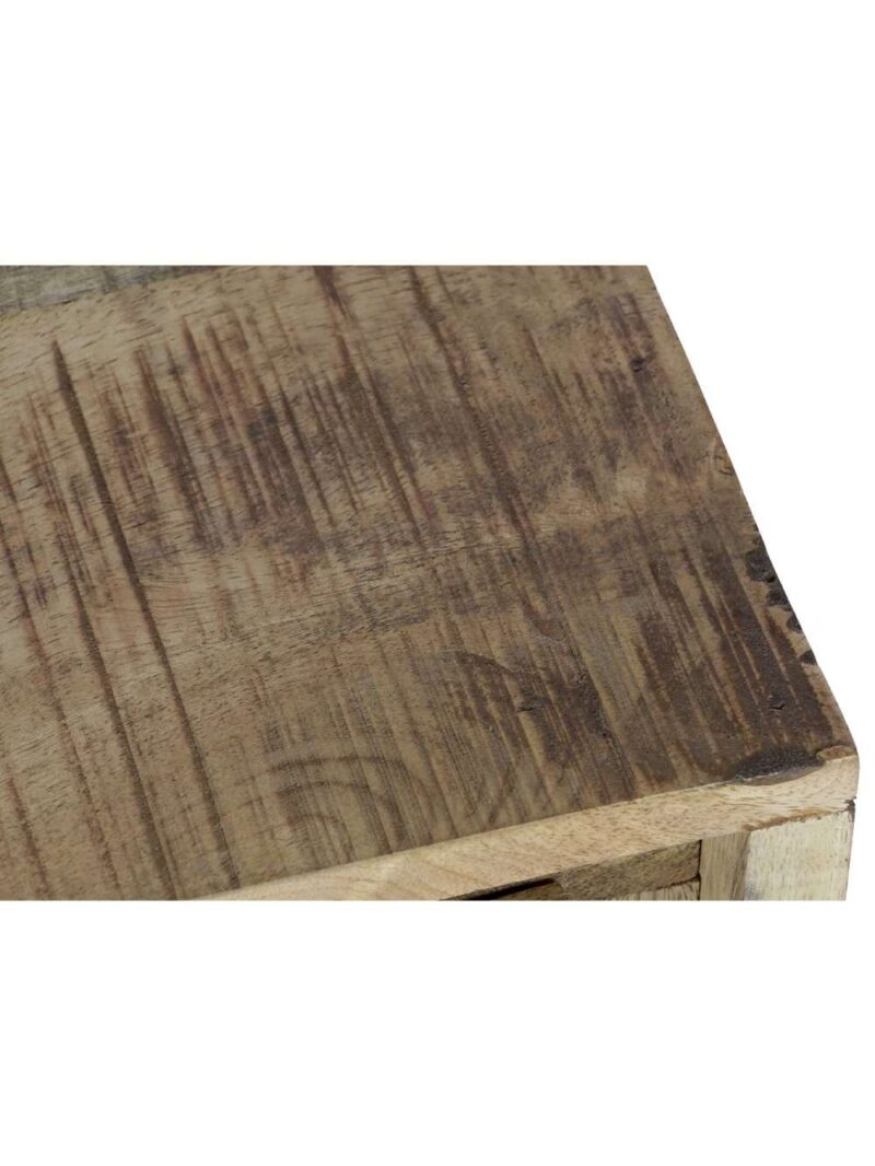 Consolle In Legno Di Mango Su Struttura In Acciaio Nero Con 3 Cassetti