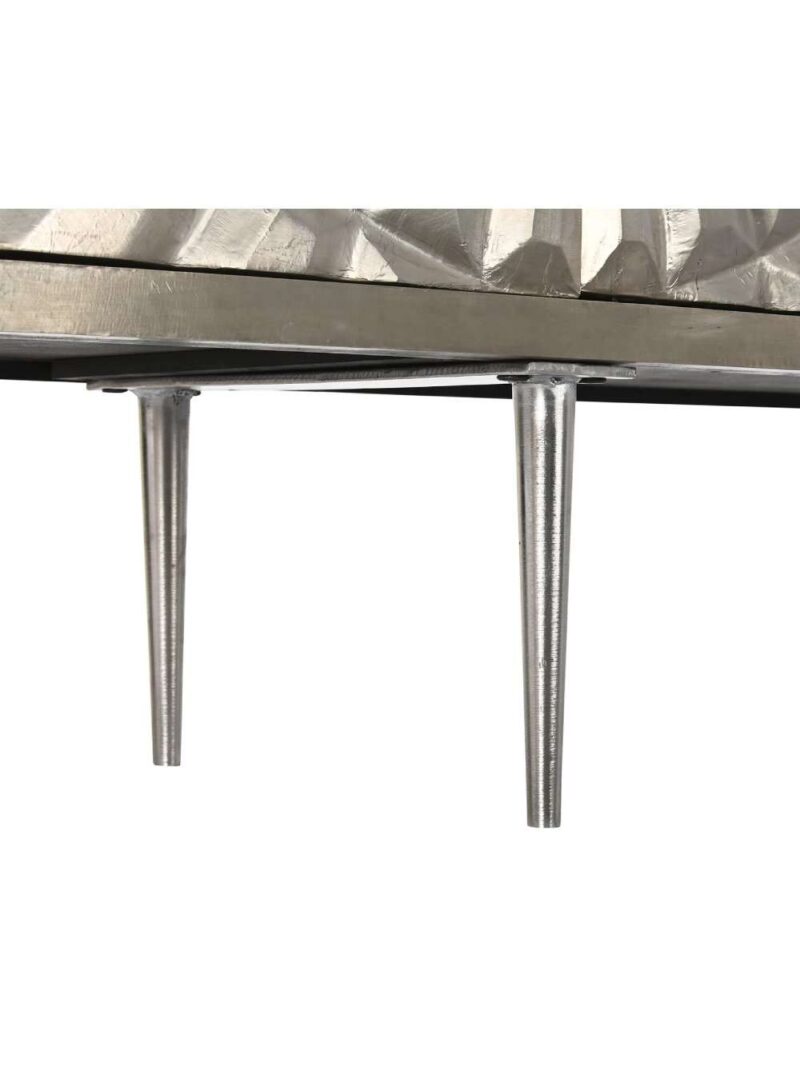 Buffet In Legno Di Mango Intagliato Con Finitura Metallizzata Champagne