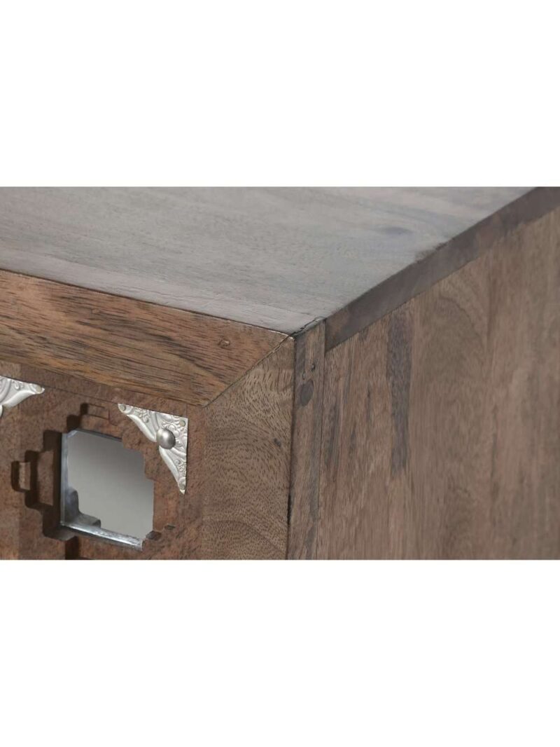 Buffet In Mango Intagliato E Intarsiato Con Specchi