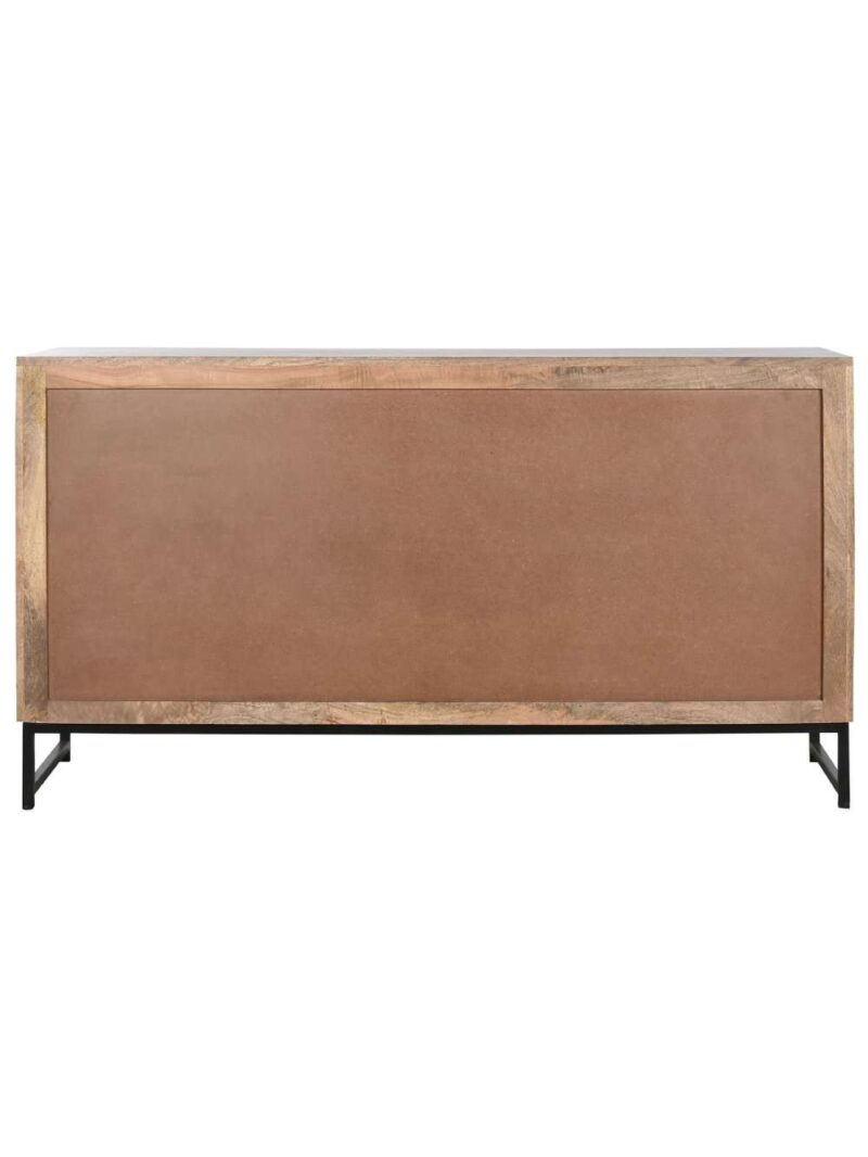 Buffet In Mango Intagliato E Intarsiato Con Specchi