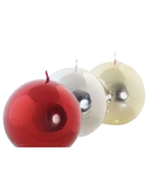Candela in Cera Sfera Metallizzata