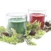 Candela Cera In Vaso Di Cristallo Con Decorazioni