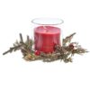 Candela Cera In Vaso Di Cristallo Con Decorazioni