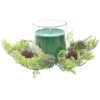 Candela Cera In Vaso Di Cristallo Con Decorazioni