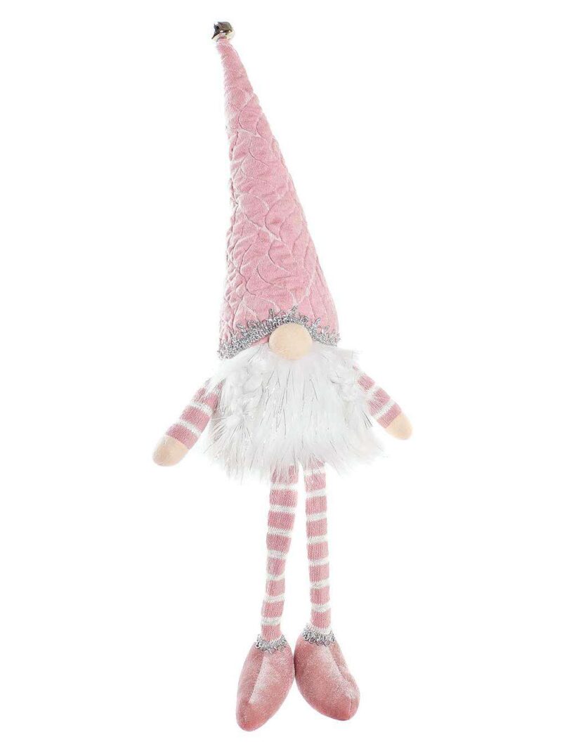 Figura Gnomo Con Led In Pancia E Barba 24X14X64 Cm
