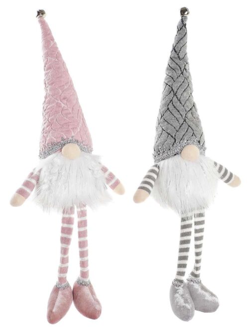 Figura Gnomo con Led in Pancia e Barba 24x14x64 cm