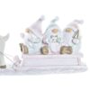 Decorazione Slitta Rosa Con Renna E Gnomi