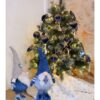 Figura Gnomo Azzurro Con Barba Bianca