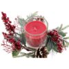 Candela In Cera Con Decorazioni Natalizie In Vetro
