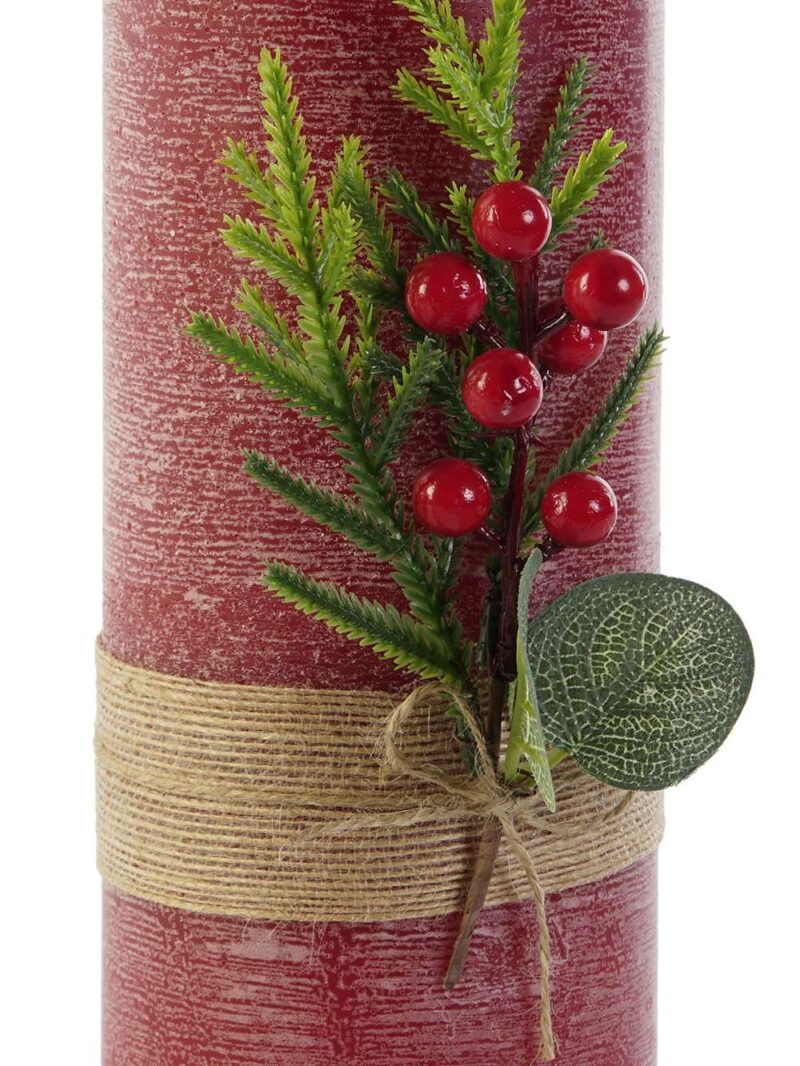 Candele A Led In Cera Rosso Con Movimento Di Fiamma H30