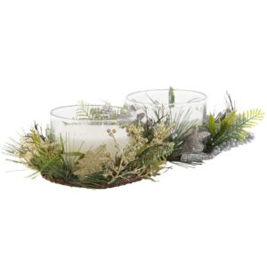 Candela in Cera su Vaso Cristallo con Decorazioni
