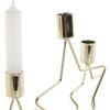 Candelabro In Metallo Stella Brillante 3 Candele