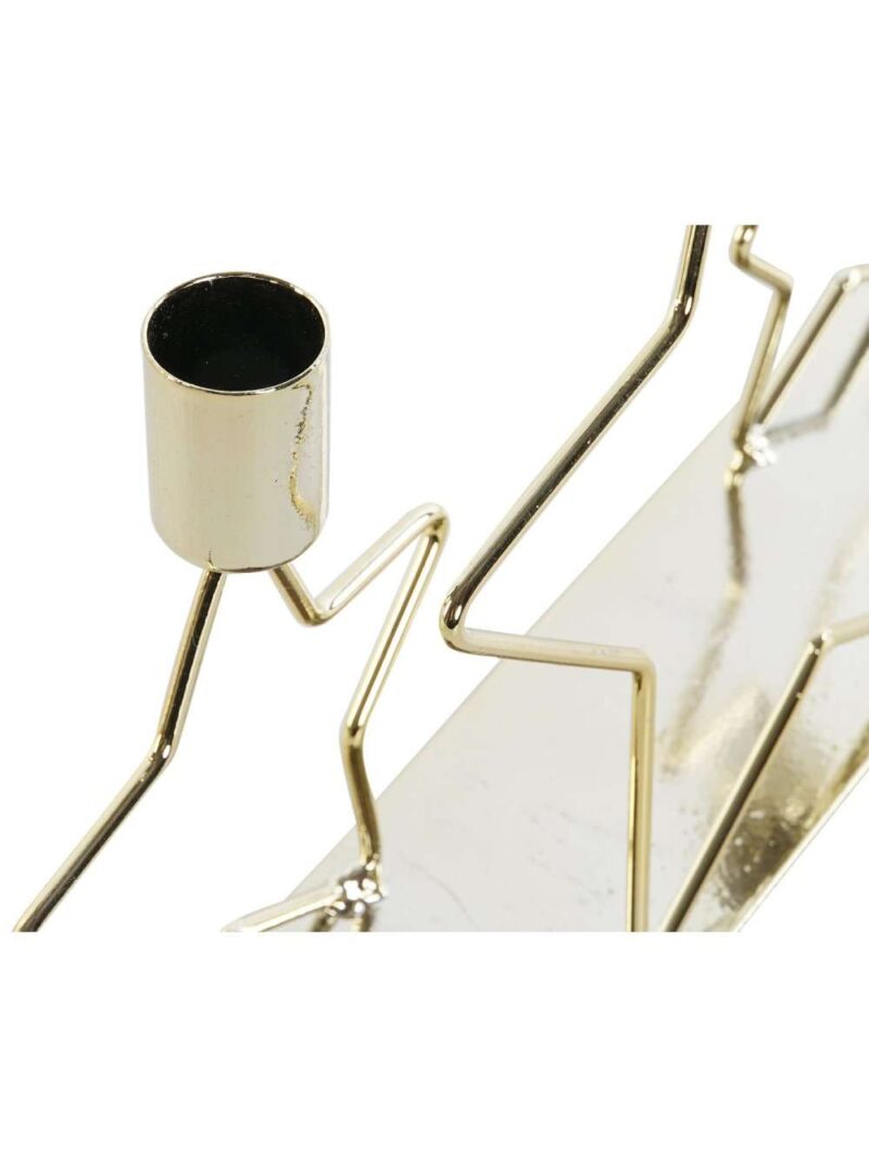 Candelabro In Metallo Stella Brillante 3 Candele