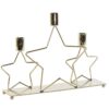 Candelabro In Metallo Stella Brillante 3 Candele