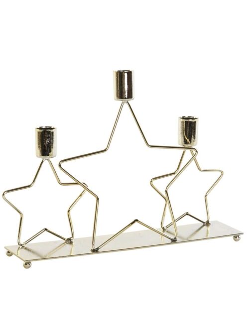 Candelabro in Metallo Stella Brillante 3 Candele