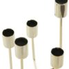 Candelabro In Metallo Dorato 5 Candele 11X11X32 Cm