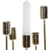 Candelabro In Metallo Dorato 5 Candele 11X11X32 Cm