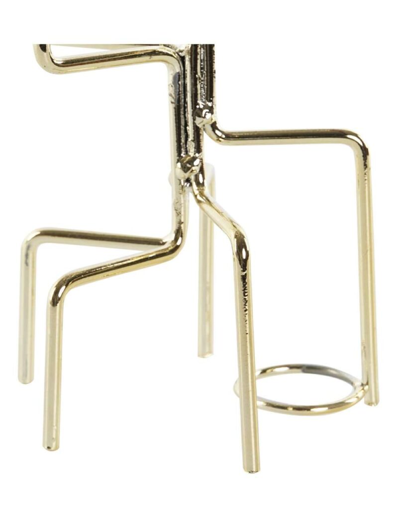 Candelabro In Metallo Dorato 5 Candele 11X11X32 Cm