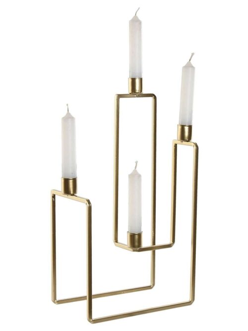 Candelabro in Metallo Dorato 4 Candele
