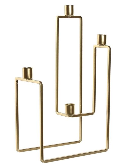 Candelabro in Metallo Dorato 4 Candele