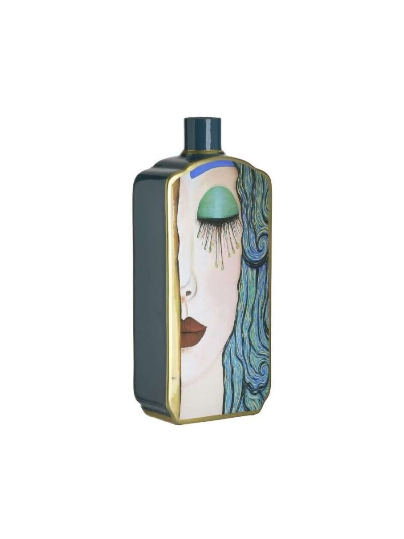 Vaso Viso In Ceramica Con Design Astratto - 48 Cm