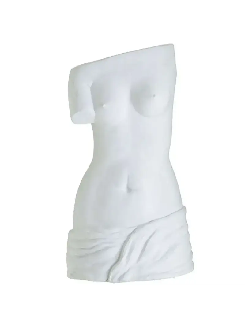 Portaombrelli Busto Di Donna In Resina Bianca