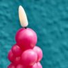 Candela Led Bubble Tree Con Fiamma 3D Magenta