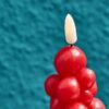 Candela Led Bubble Tree Con Fiamma 3D Rossa