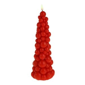 Candela LED Bubble Tree con Fiamma 3D Rossa