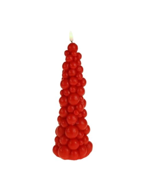 Candela LED Bubble Tree con Fiamma 3D Rossa