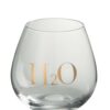 Bicchiere Vetro Trasparente con Serigrafia Oro H2O - 500 ml