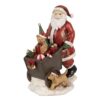 Statuetta Babbo Natale Con Carretto E Doni
