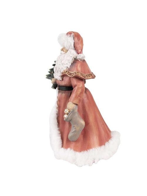 Statuetta di Babbo Natale in Poliresina 23 cm Rosso