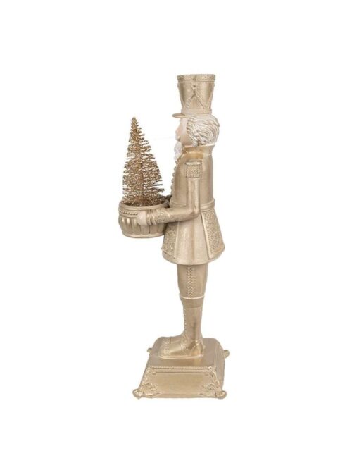 Decorazione Natalizia Schiaccianoci con LED 32 cm Oro