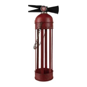Portabottiglie Estintore in Metallo Rosso 41 cm
