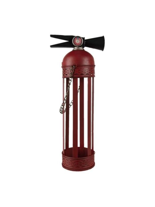 Portabottiglie Estintore in Metallo Rosso 41 cm