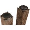 Colonna Portacandela In Legno Naturale Riciclato Intagliata