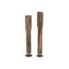 Colonna Portacandela In Legno Naturale Riciclato Intagliata