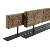 Scultura Legno Antico Intagliata A Mano, Decorazione Legno Con Supporto Metallo, Scultura Artigianale Legno Antico, Scultura Legno Su Base Metallo, Arredamento Rustico Moderno Scultura, Scultura Decorativa Legno Intagliato