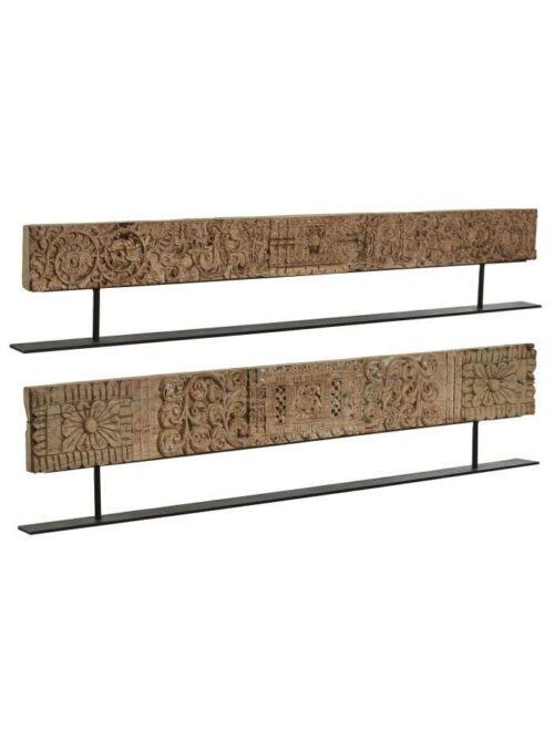 scultura legno antico intagliata a mano, decorazione legno con supporto metallo, scultura artigianale legno antico, scultura legno su base metallo, arredamento rustico moderno scultura, scultura decorativa legno intagliato