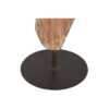 Scultura Astratta In Legno Antico Con Supporto Metallico